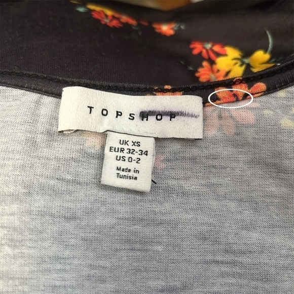 TOPSHOP Keyhole Front Floral Blouse Top Bodysuit Romper NWOT - Picture 11 of 14